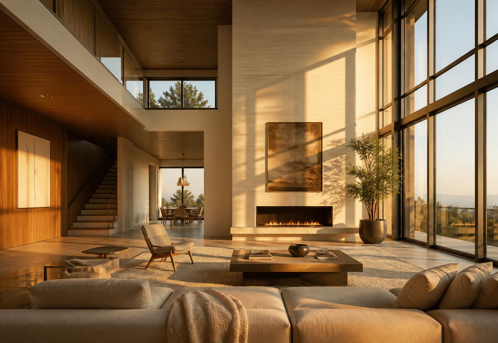 Intérieur d'une résidence contemporaine haut de gamme
